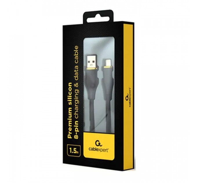 Дата кабель USB 2.0 AM to Lightning 1.5m 2.1A Cablexpert (CC-USB2S-AM8PM-1.5M-BK)