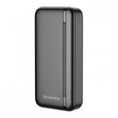 Батарея універсальна ColorWay 20 000 mAh Portable Charger (USB\/QC3.0 + USB-C\/PD\/22.5W) Black (CW-PB200LPB4BK-PD)