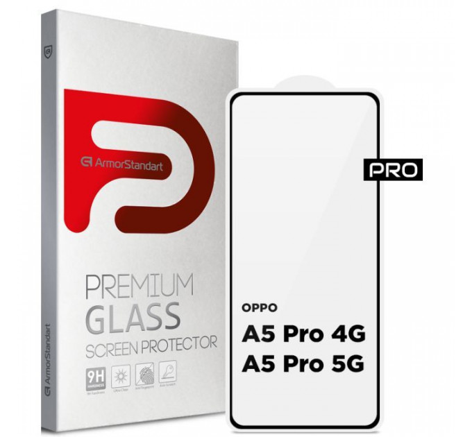 Скло захисне Armorstandart Pro OPPO A5 Pro 4G \/ A5 Pro 5G Black (ARM85390)