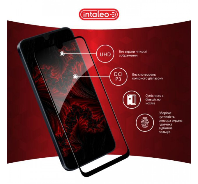 Стекло защитное Intaleo Full Glue Samsung A16 Black (1283126598715)