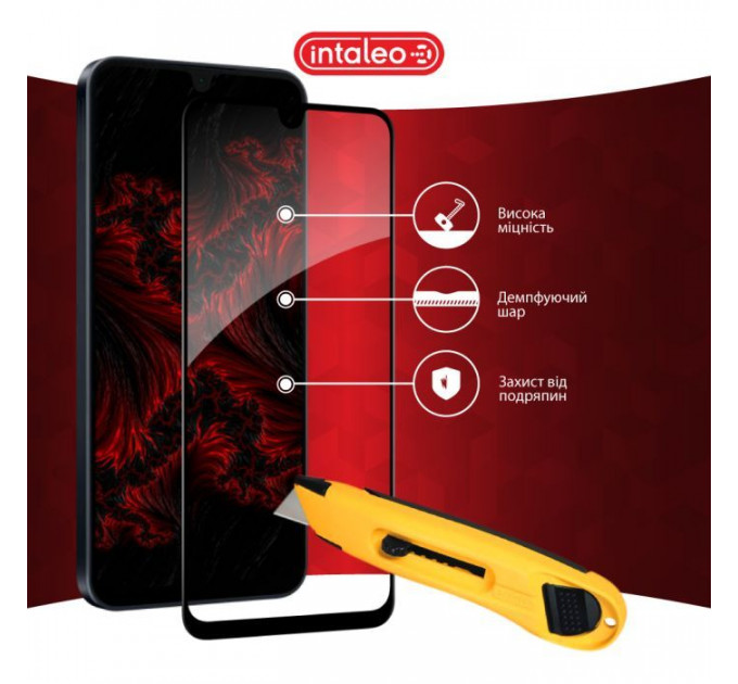 Стекло защитное Intaleo Full Glue Samsung A16 Black (1283126598715)