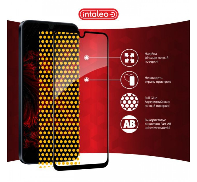 Стекло защитное Intaleo Full Glue Samsung A16 Black (1283126598715)