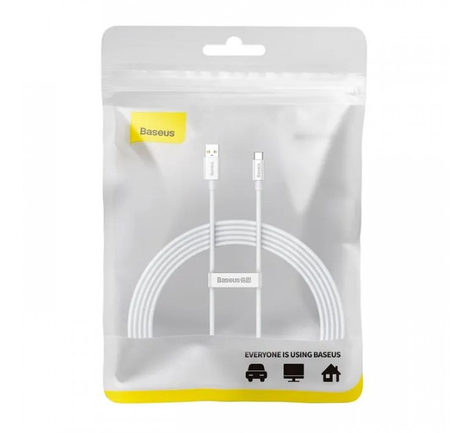 Дата кабель USB 2.0 AM to USB-C 2.0m Superior Fast Charging 100W moon white Baseus (P10320102214-03)