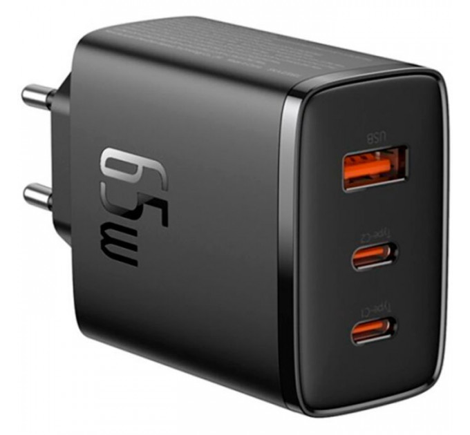 Зарядний пристрій Baseus Cube Pro Fast Charger 2C+U 65W black (P10152301113-00)