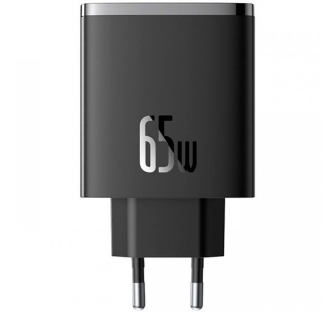 Зарядний пристрій Baseus Cube Pro Fast Charger 2C+U 65W black (P10152301113-00)