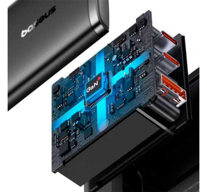 Зарядний пристрій Baseus Cube Pro Fast Charger 2C+U 65W black (P10152301113-00)