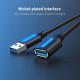 Дата кабель USB 2.0 AM\/AF 1.5m black VENTION (CBIBG)