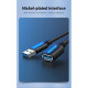 Дата кабель USB 2.0 AM\/AF 1.5m black VENTION (CBIBG)