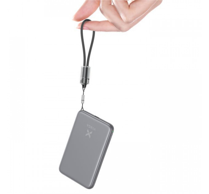 Батарея универсальная Vinga 5000 mAh 20W\/15W Wireless (VPBB520WL)