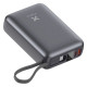 Батарея универсальная Vinga 20000 mAh 45W Display Cable (VPBB2045C)
