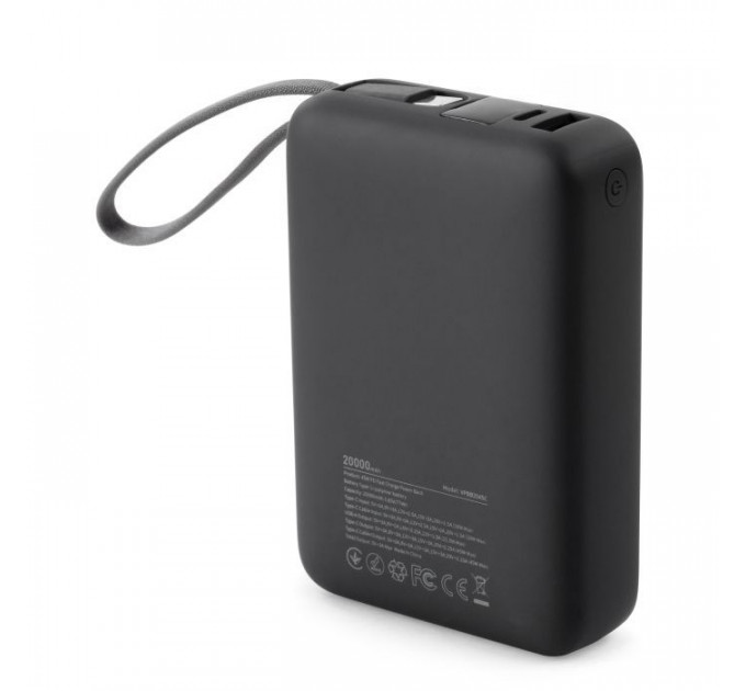 Батарея универсальная Vinga 20000 mAh 45W Display Cable (VPBB2045C)