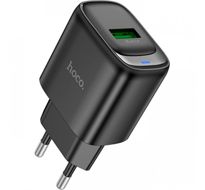 Зарядний пристрій HOCO C140A Smart USB QC3.0 Black (6942007627788)