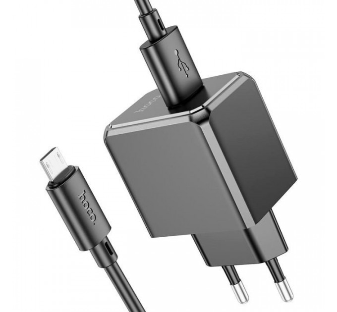 Зарядний пристрій HOCO CS11A Ocean USB + cable USB to Micro 5P 10.5W Black (6942007603584)
