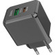 Зарядний пристрій HOCO CS14A Ocean 1xUSB-C PD20W + 1xUSB QC3.0 Black (6942007603898)