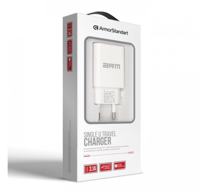 Зарядное устройство для Armorstandart AR02 Basic USB 3.1A White (ARM59714)