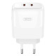 Зарядний пристрій XO L140 35W 2xUSB-C PD White (L140_White)