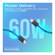 Дата кабеля USB-C to USB-C 2.0m 60W PD EcoLine-CC200 black Promate (ecoline-cc200.black)