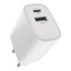 Зарядний пристрій EMOS V02B15 1xUSB-A + 1xUSB-C 15W GaN (V02B15)