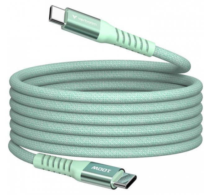 Дата кабель USB-C to USB-C 1.2m Magnetic 100W green Verbatim (31855)