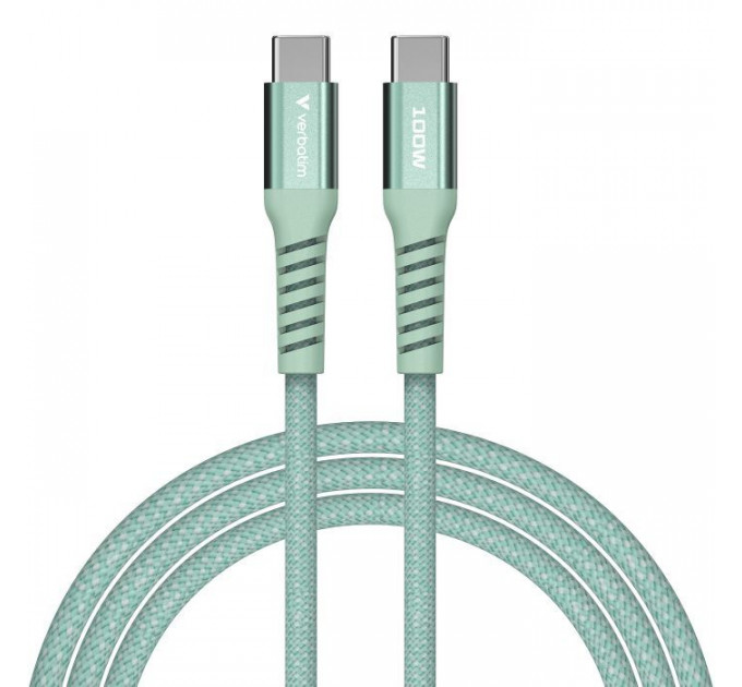 Дата кабель USB-C to USB-C 1.2m Magnetic 100W green Verbatim (31855)