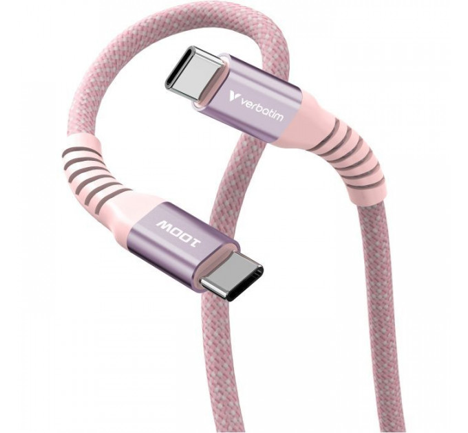 Дата кабель USB-C to USB-C 1.2m Magnetic 100W pink Verbatim (31857)