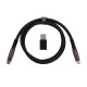 Дата кабель USB-C + USB A to USB-C 1.0m Double-Sleeved Geek black Keychron (CAB21_KEYCHRON)