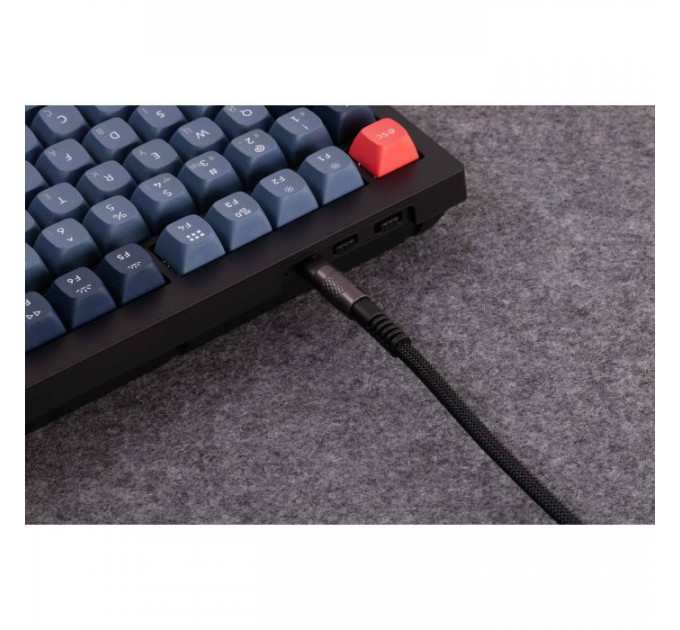Дата кабель USB-C + USB A to USB-C 1.0m Double-Sleeved Geek black Keychron (CAB21_KEYCHRON)