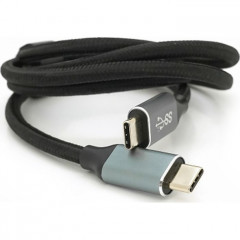 Дата кабель USB-C to USB-C 1.0m USB 3.2 Gen2 100W 10Gbps 4K60Hz black Voltronic (YT-TC-TC-B-1m)