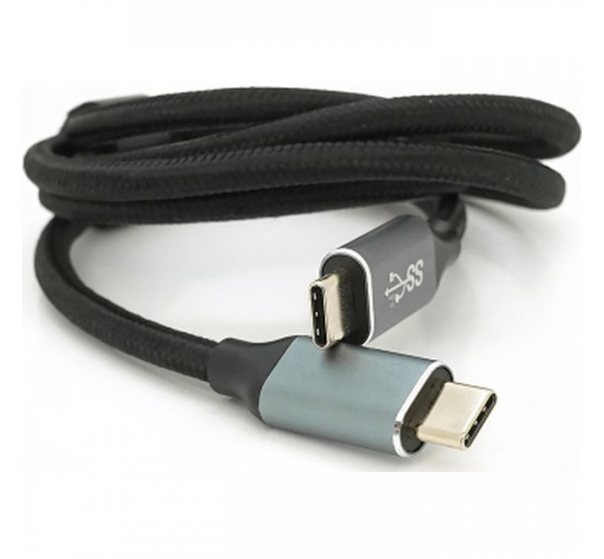 Дата кабель USB-C to USB-C 1.0m USB 3.2 Gen2 100W 10Gbps 4K60Hz black Voltronic (YT-TC-TC-B-1m)