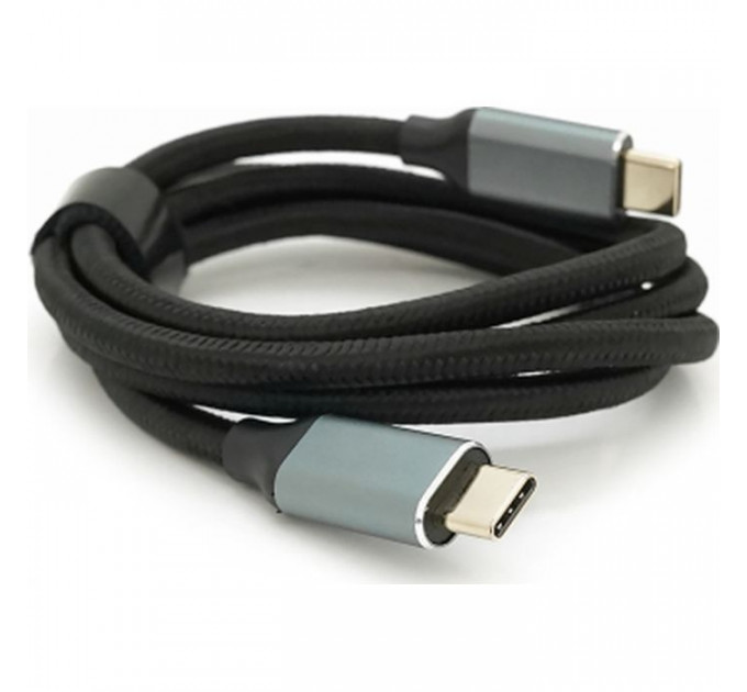 Дата кабель USB-C to USB-C 1.0m USB 3.2 Gen2 100W 10Gbps 4K60Hz black Voltronic (YT-TC-TC-B-1m)