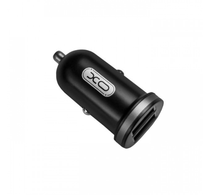 Зарядний пристрій XO 2xUSB 2.1A + cable USB to Lightning black (TZ08-L-BK)