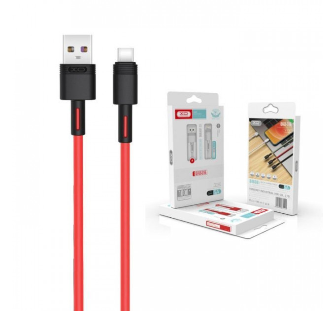 Дата кабель USB 2.0 AM to Micro 5P 1.0m 5A red XO (NB166-M-1-RD)