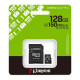 Карта пам/'яті Kingston 128GB (з SD адаптером) Class 10 UHS-I U1 V10 A1 (SDCS3\/128GB)