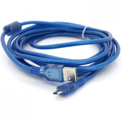 Дата кабель USB 2.0 AM to Micro 5P 3.0m blue Voltronic (YT-AM\/Mc-3B\/02140)