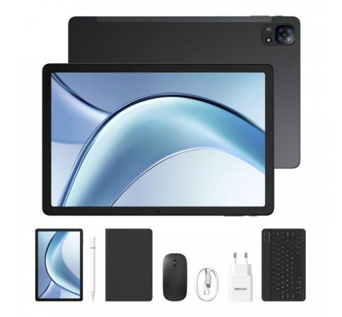 Планшет Doogee Tab E3 11\" 8\/256GB 4G (LTE) Black VIP Edition Стилус,чехол,стекло,клавиатура,мышка, БП (6923740264348)