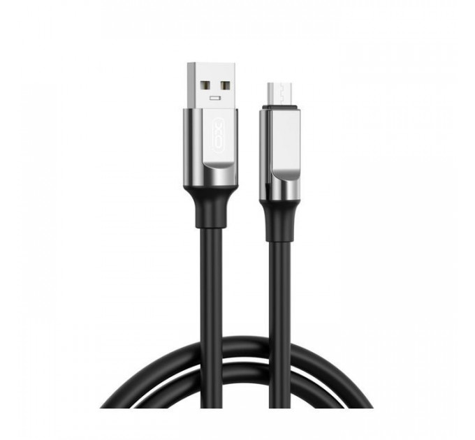 Дата кабель USB 2.0 AM to Micro 5P 1.0m 6A silicone black XO (NB251_M_Black)