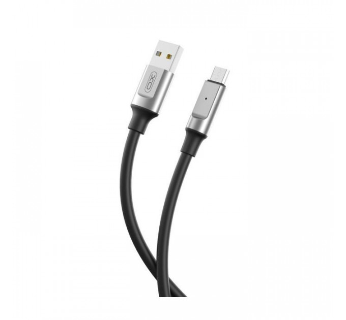 Дата кабель USB 2.0 AM to Micro 5P 1.0m 6A silicone black XO (NB251_M_Black)