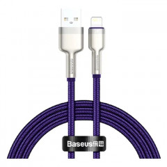 Дата кабель USB 2.0 AM to Lightning 2.0m 2.4A metal purple Baseus (CALJK-B05)