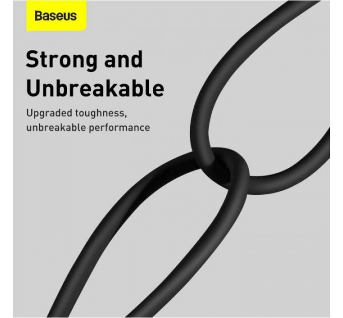 Дата кабель USB 2.0 AM to Lightning 2.0m 2.4A black Baseus (CALYS-C01)