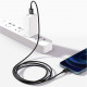 Дата кабель USB 2.0 AM to Lightning 2.0m 2.4A black Baseus (CALYS-C01)