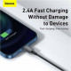 Дата кабель USB 2.0 AM to Lightning 2.0m 2.4A black Baseus (CALYS-C01)