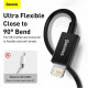 Дата кабель USB 2.0 AM to Lightning 2.0m 2.4A black Baseus (CALYS-C01)
