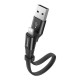 Дата кабель USB 2.0 AM to Lightning 0.23m 2A black Baseus (CALMBJ-B01)