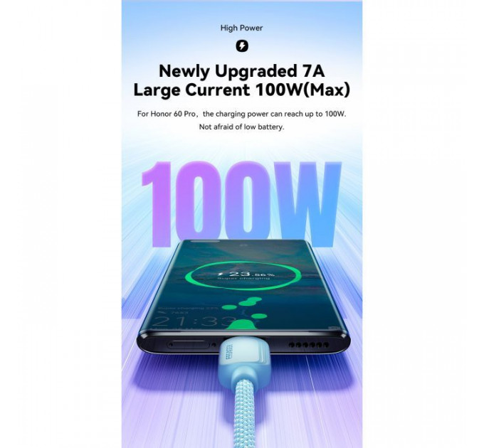 Дата кабеля USB 2.0 AM to USB-C 2.0m 100W black Essager (EXC7A-WLA01-P)