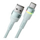 Дата кабель USB 2.0 AM to USB-C 1.0m 3A LED blue Essager (EXCT-XCD03)