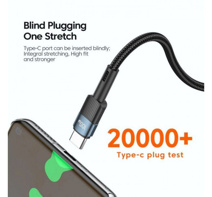 Дата кабеля USB-C to USB-C 1.0m 100W blue Essager (EXCTT1-XC03)