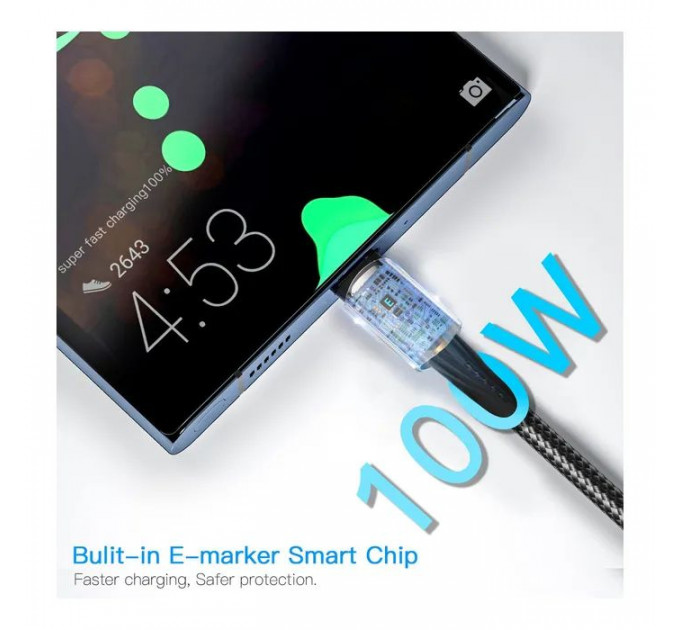 Дата кабель USB-C to USB-C 2.0m 100W black Essager (EXCTT1-CGA01)
