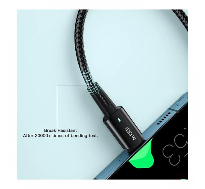 Дата кабель USB-C to USB-C 2.0m 100W black Essager (EXCTT1-CGA01)