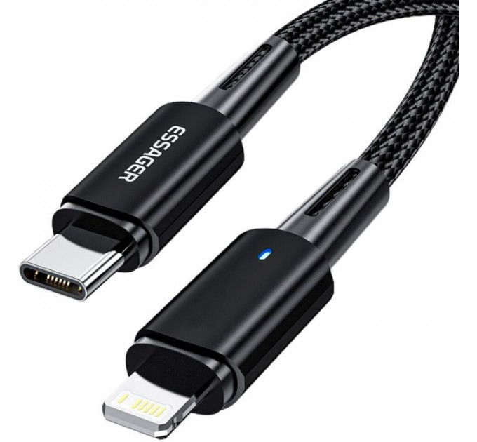 Дата кабель USB-C to Lightning 0.5m 20W black Essager (EXCTL-CGB01)