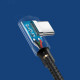 Дата кабель USB 2.0 AM to USB-C 0.5m 3A 90° corner US176 black Ugreen (20855)